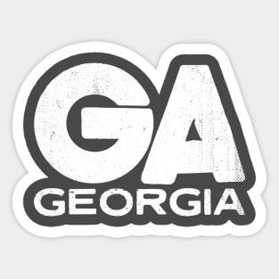 GA Georgia State Vintage Typography Sticker